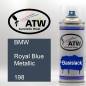 Preview: BMW, Royal Blue Metallic, 198: 400ml Sprühdose, von ATW Autoteile West.